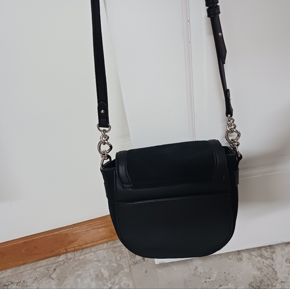 Simply Vera Vera Wang Black Suede Crossbody Bag - Picture 4 of 4